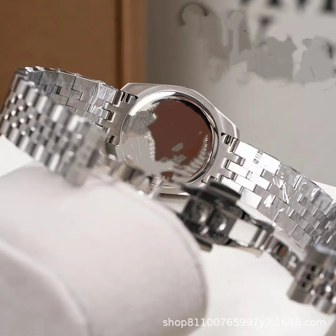 Women's Diamond Encrusted Steel Watch with Cherry Blossom Pink Dial — feature 8