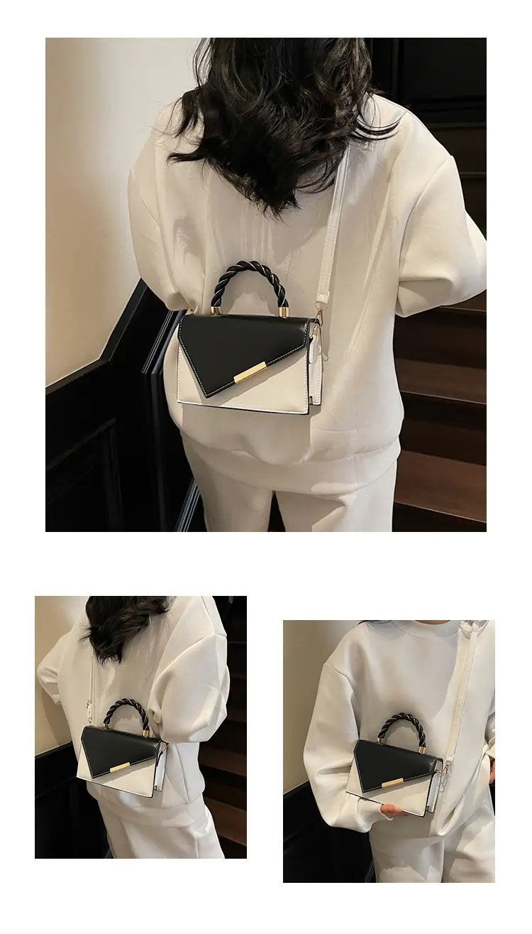 Pink White Square Korean Style Shoulder Bag 2025 — feature 10