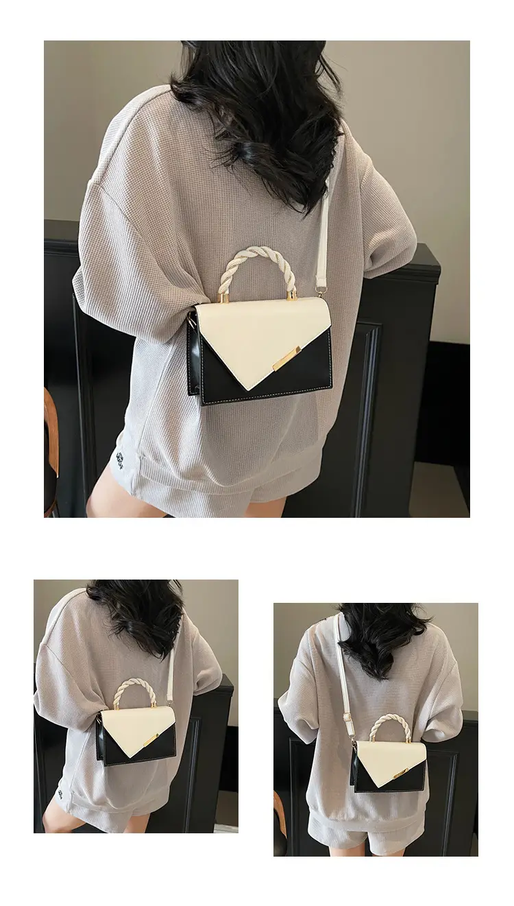 Pink White Square Korean Style Shoulder Bag 2025 — feature 11