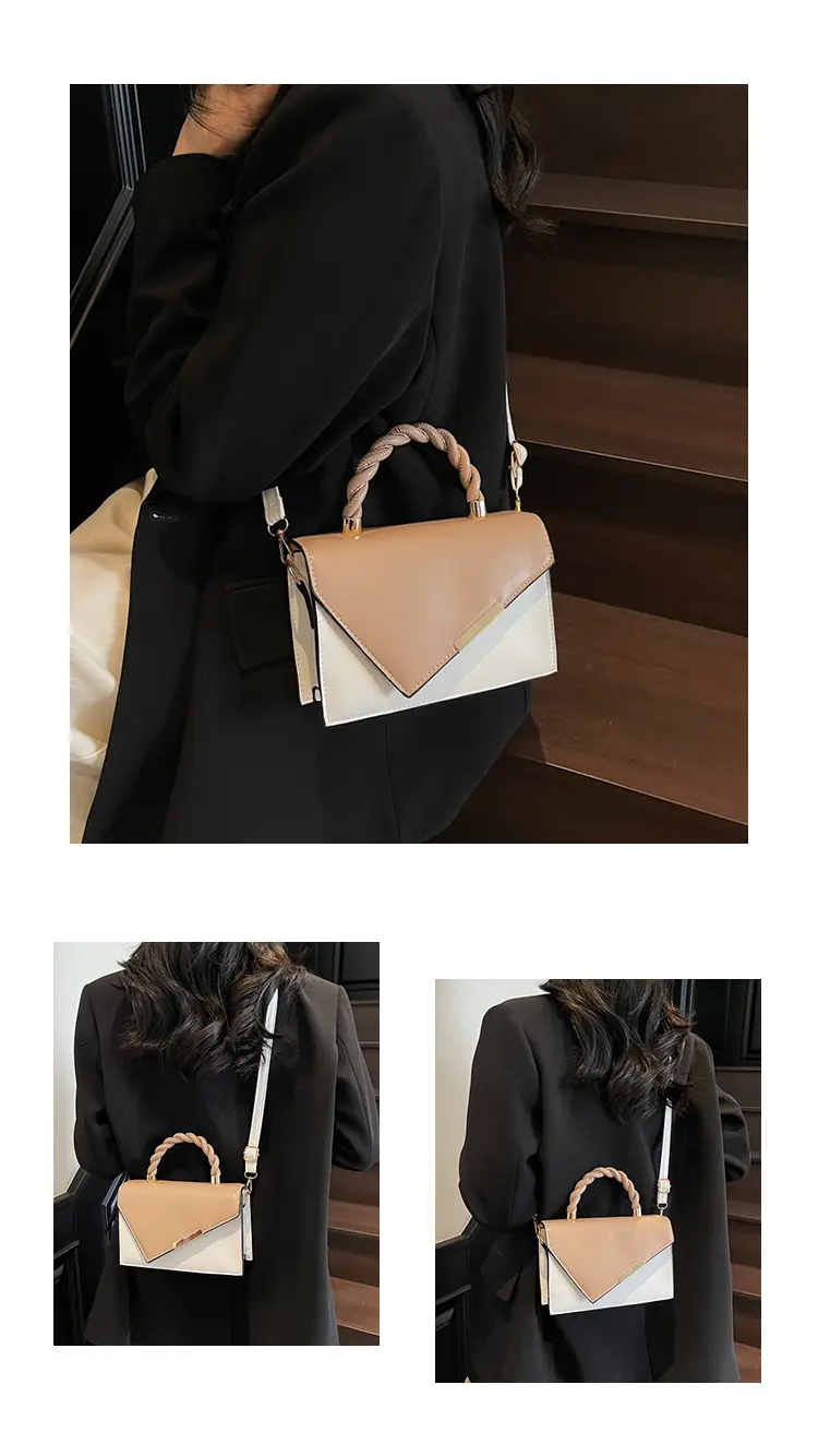 Pink White Square Korean Style Shoulder Bag 2025 — feature 13