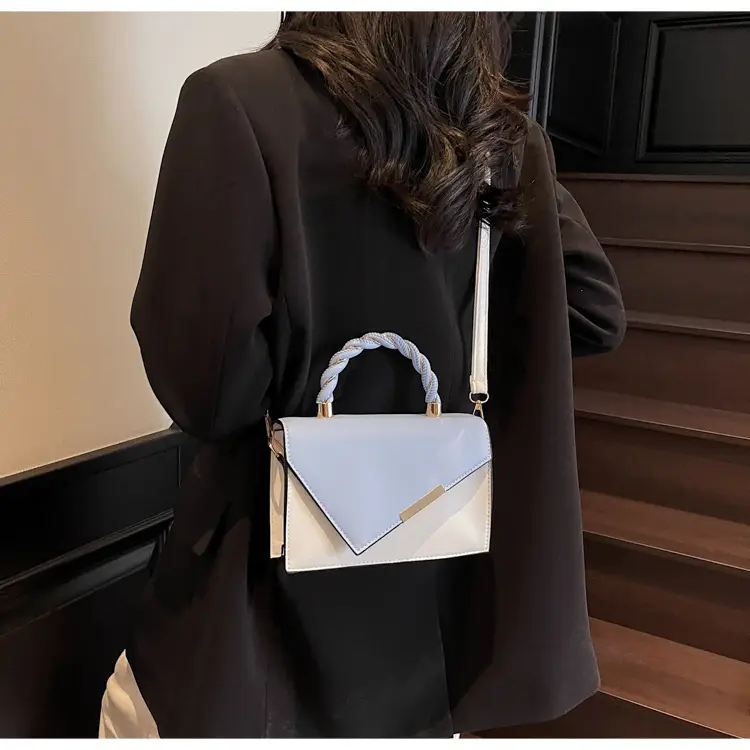 Pink White Square Korean Style Shoulder Bag 2025 — feature 17
