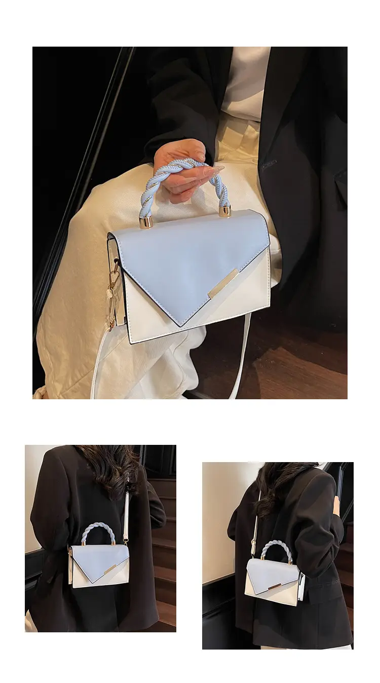 Pink White Square Korean Style Shoulder Bag 2025 — feature 9
