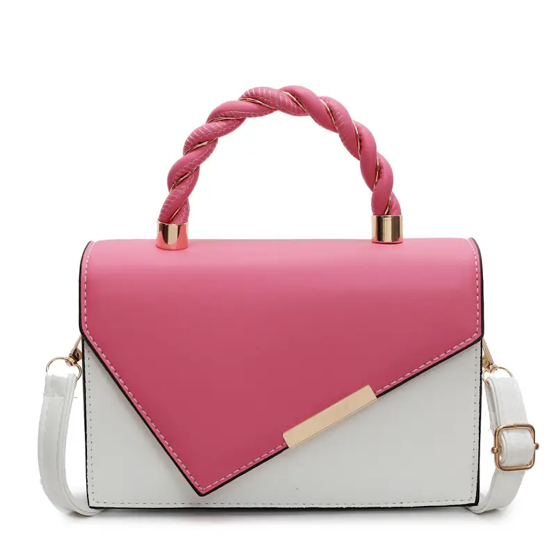 Pink White Square Korean Style Shoulder Bag 2025