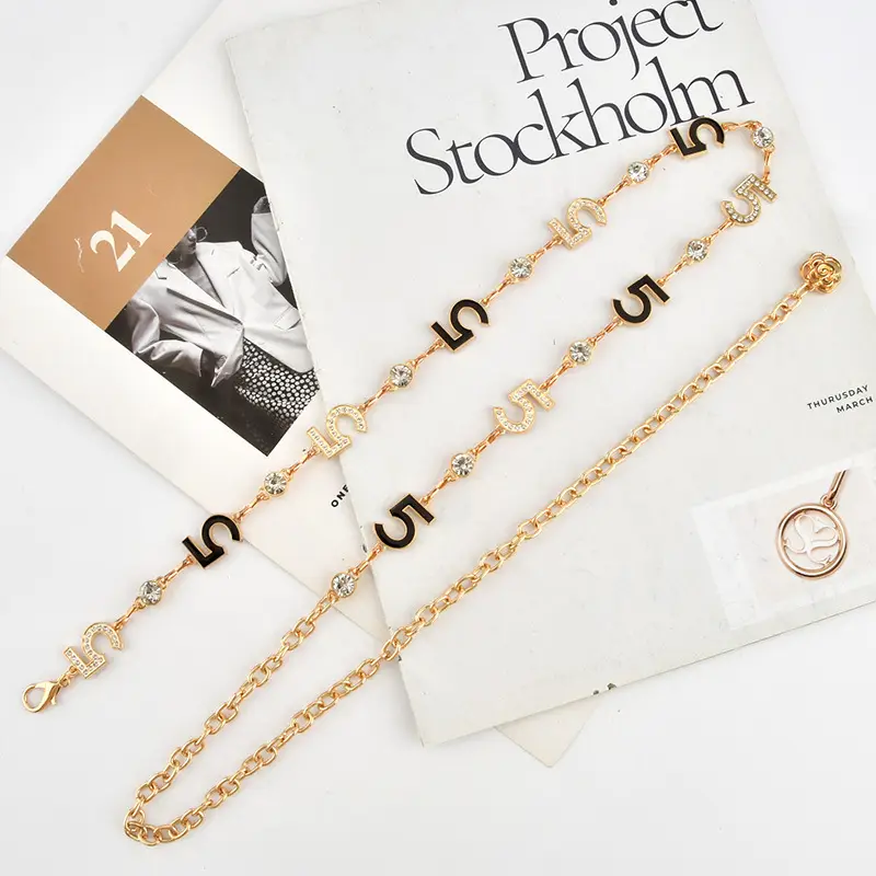 European Metal Waist Chain Women's Trendy Rhinestone Belt Skirt - Image 7
