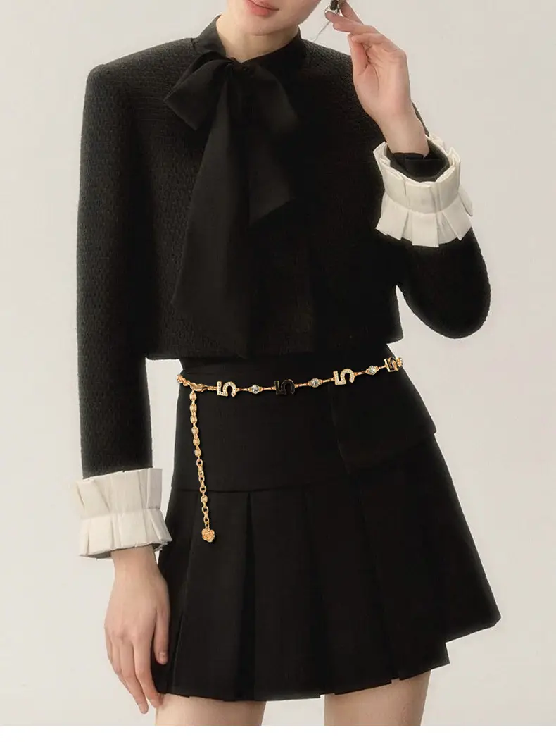 European Metal Waist Chain Women's Trendy Rhinestone Belt Skirt — feature 1