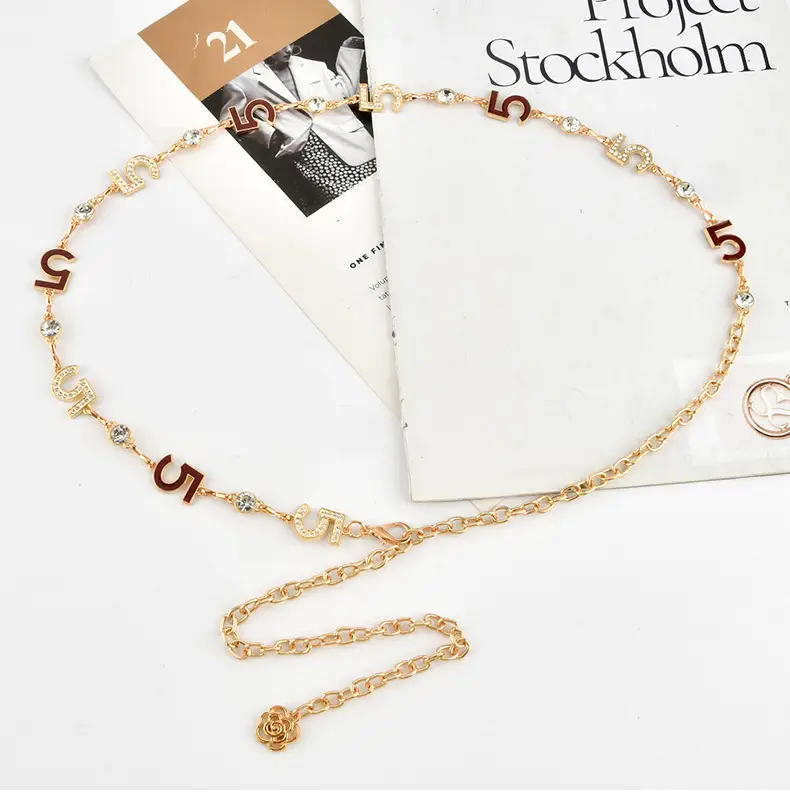 European Metal Waist Chain Women's Trendy Rhinestone Belt Skirt — feature 5