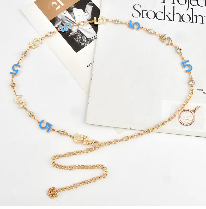 European Metal Waist Chain Women's Trendy Rhinestone Belt Skirt — feature 6