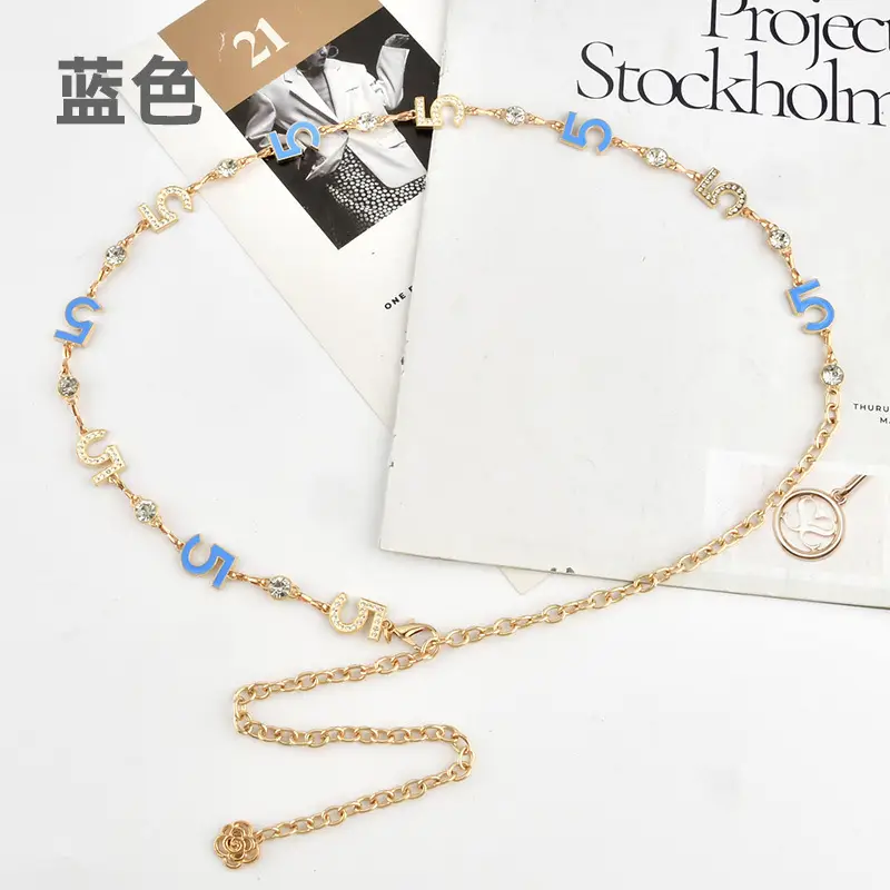 European Metal Waist Chain Women's Trendy Rhinestone Belt Skirt - Image 3