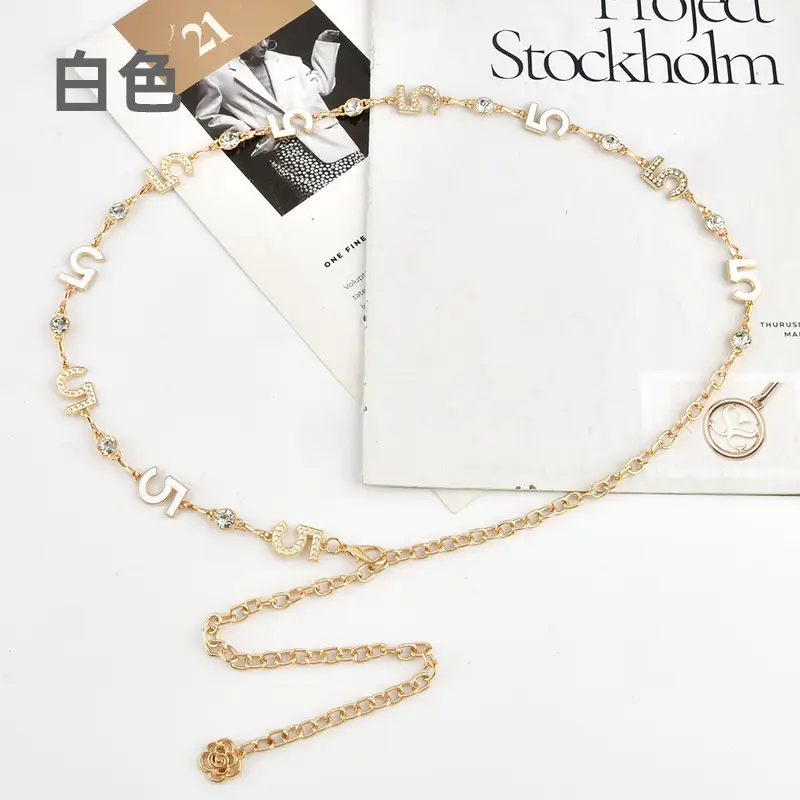 European Metal Waist Chain Women's Trendy Rhinestone Belt Skirt - Image 4