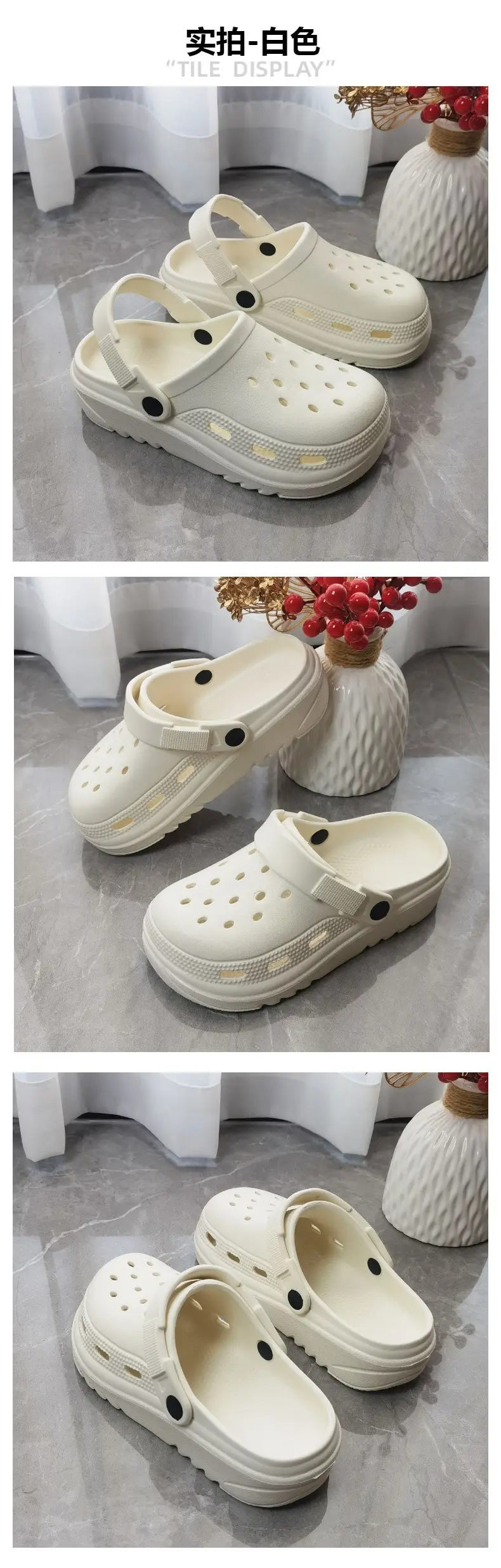 Women EVA Hole Sandals Summer Cream 2025 — feature 8