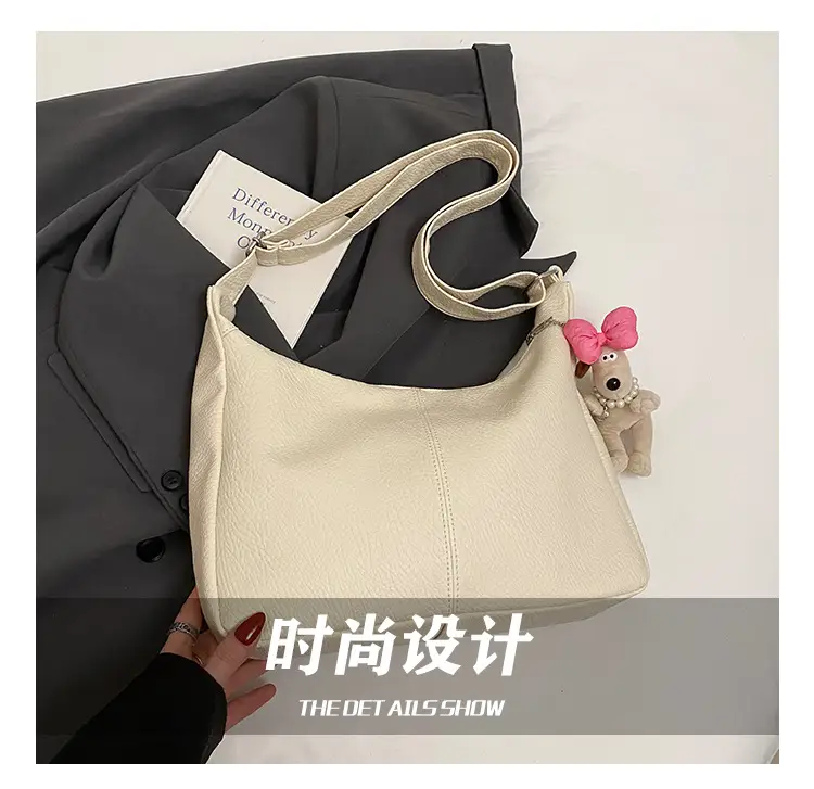 Women's Korean Style Large Capacity Tote Bag Beige 2025 — feature 12