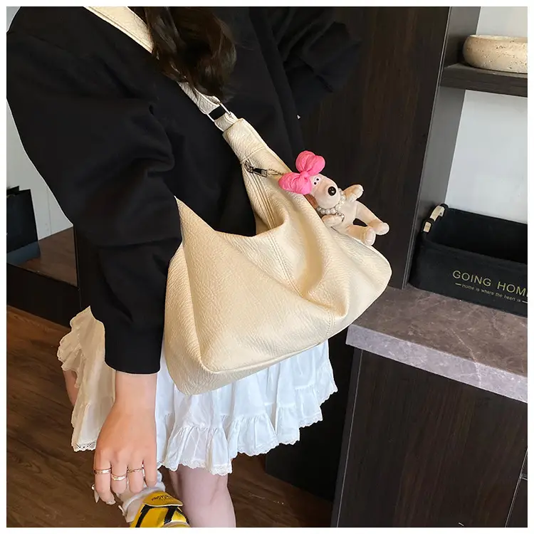 Women's Korean Style Large Capacity Tote Bag Beige 2025 — feature 29