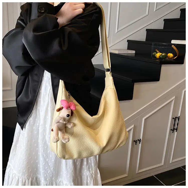 Women's Korean Style Large Capacity Tote Bag Beige 2025 — feature 41