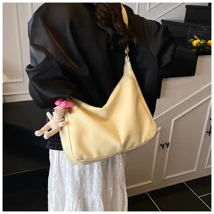 Women's Korean Style Large Capacity Tote Bag Beige 2025 — feature 44