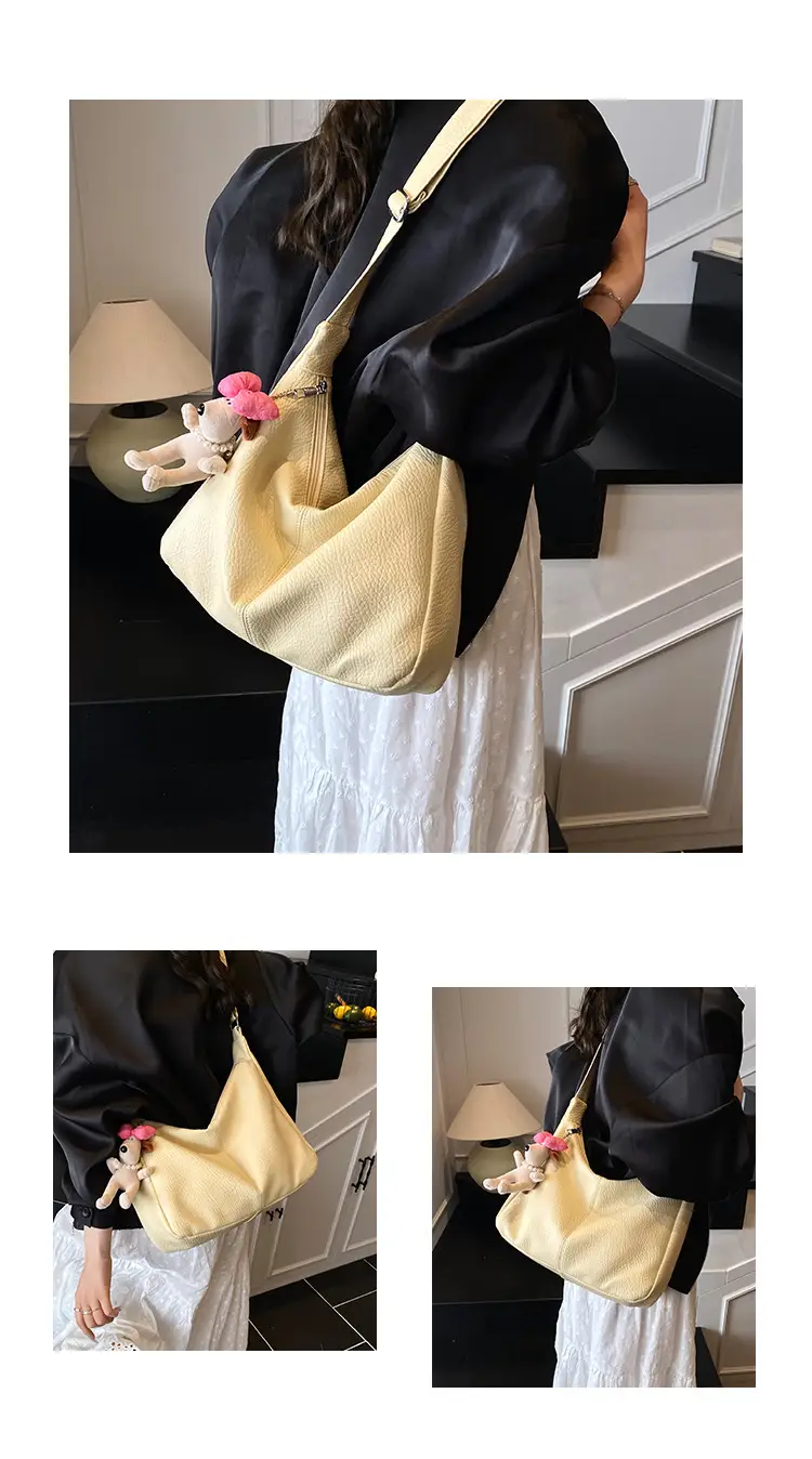 Women's Korean Style Large Capacity Tote Bag Beige 2025 — feature 5