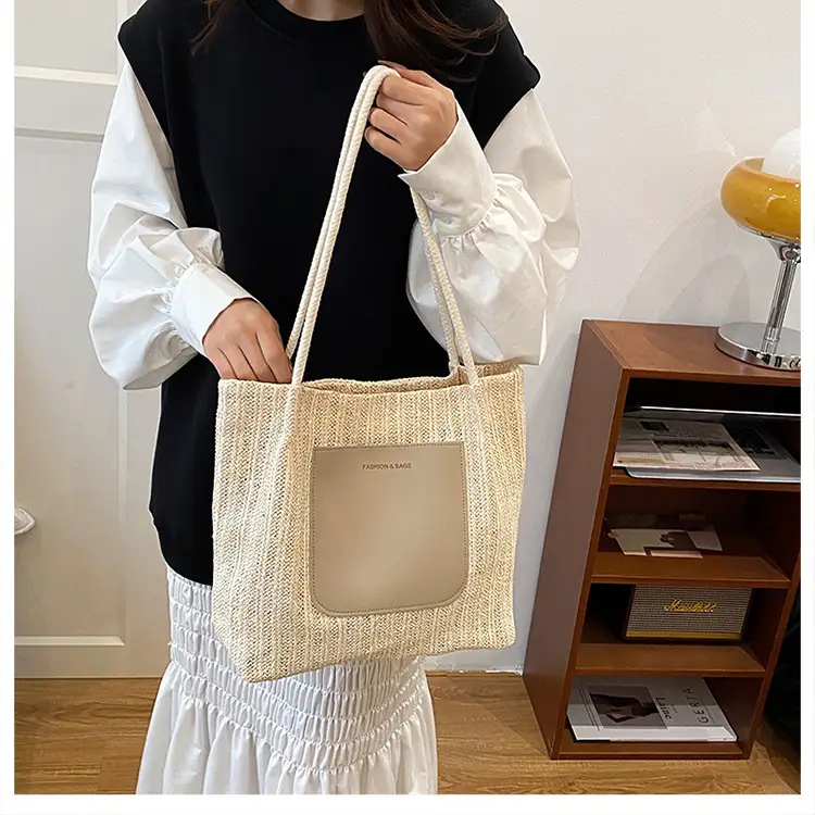 Women Woven Tan Shoulder Bag Large Capacity 2025 — feature 25