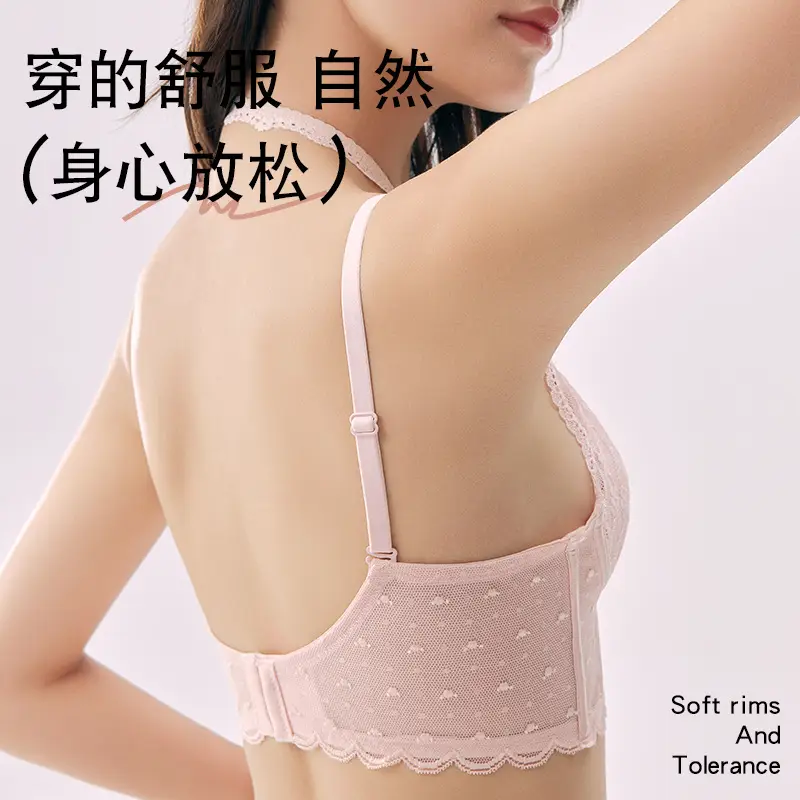 Pink Lace Push-Up Bra with Soft Rims - Image 5