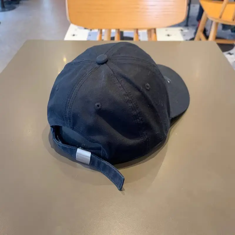2025 Women's Navy Blue Letter Rhole Cap Wide Brim - Image 11