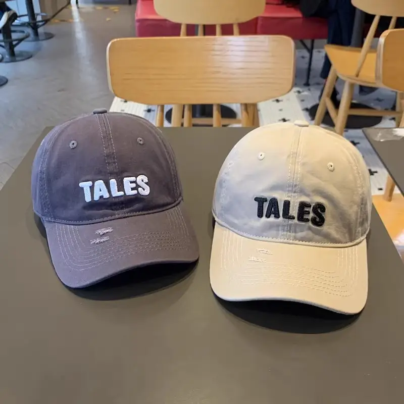 2025 Women's Navy Blue Letter Rhole Cap Wide Brim — feature 5