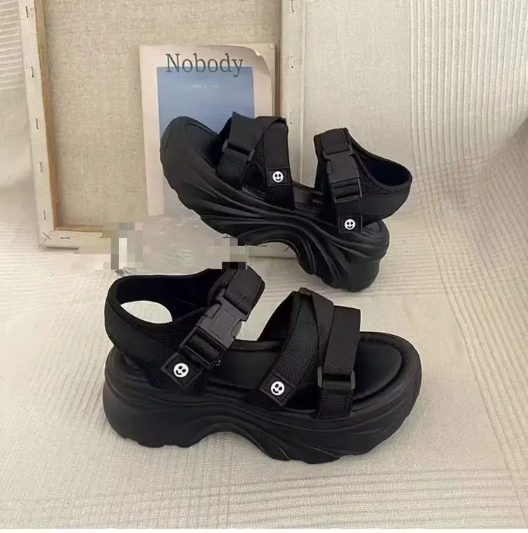 Women's Black Wedge Sandals Summer 2025 — feature 8