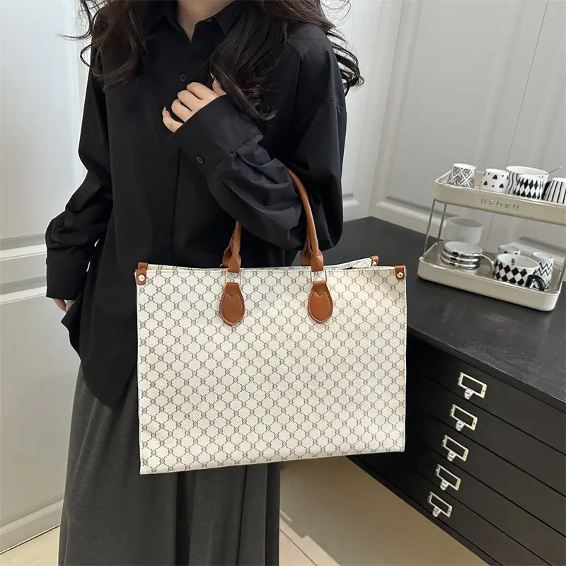 2025 Summer Plaid Tote Bags Women Large Capacity - Image 7