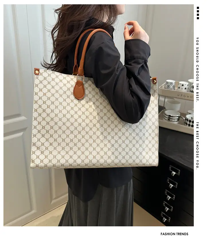 2025 Summer Plaid Tote Bags Women Large Capacity — feature 1