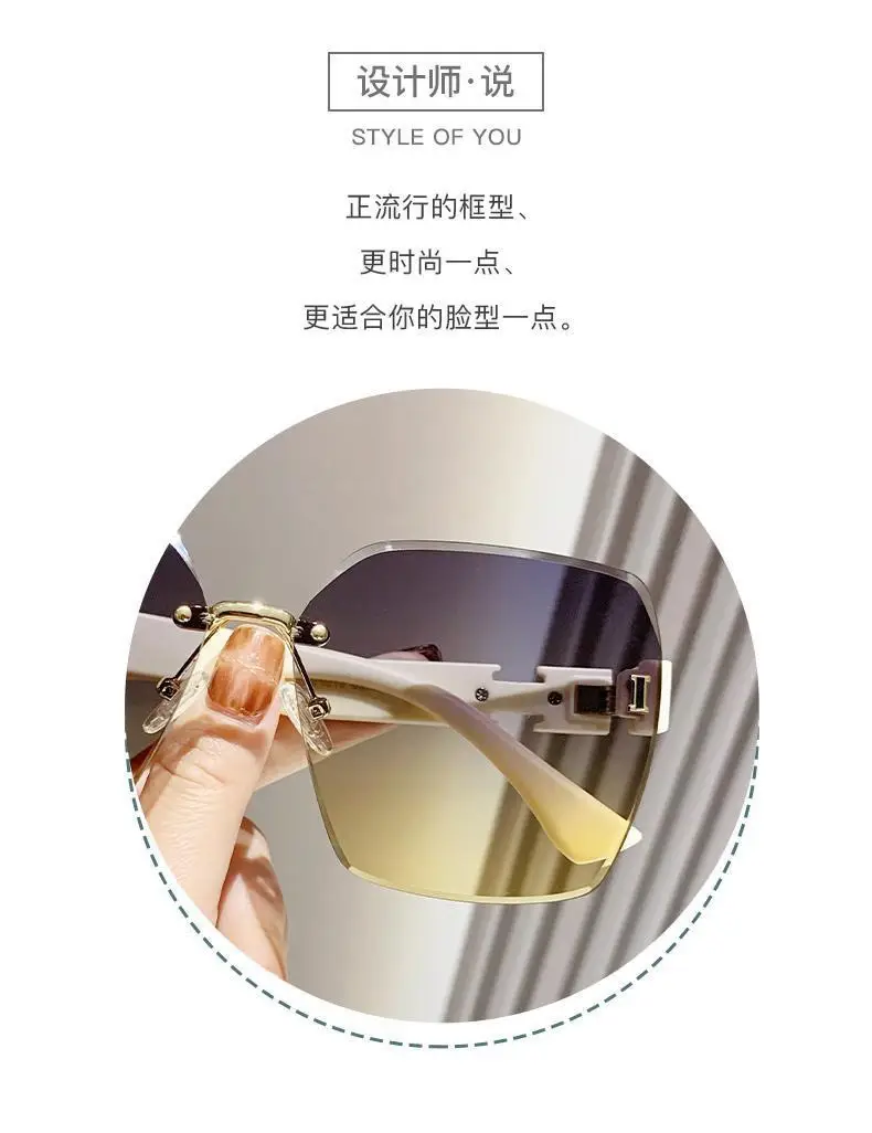 Elegant Black Diamond Frame Sunglasses for Women — feature 2