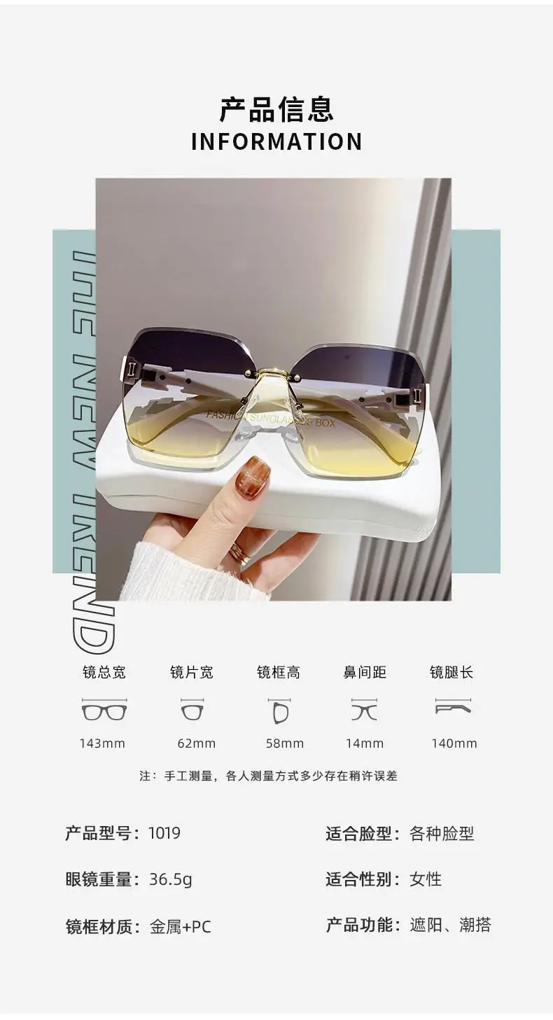 Elegant Black Diamond Frame Sunglasses for Women — feature 3