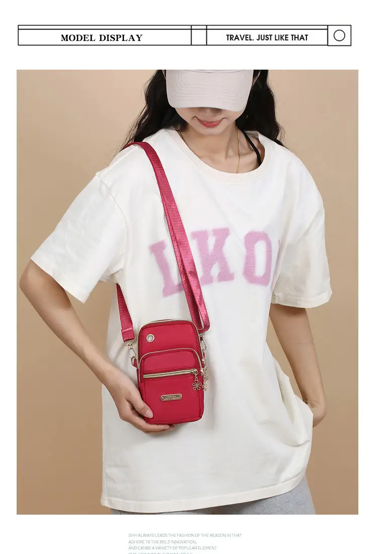 Purple Crossbody Phone Bag with Four Layers — feature 10