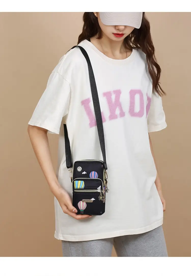 Purple Crossbody Phone Bag with Four Layers — feature 11