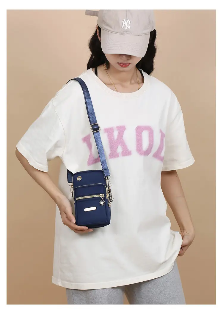Purple Crossbody Phone Bag with Four Layers — feature 12