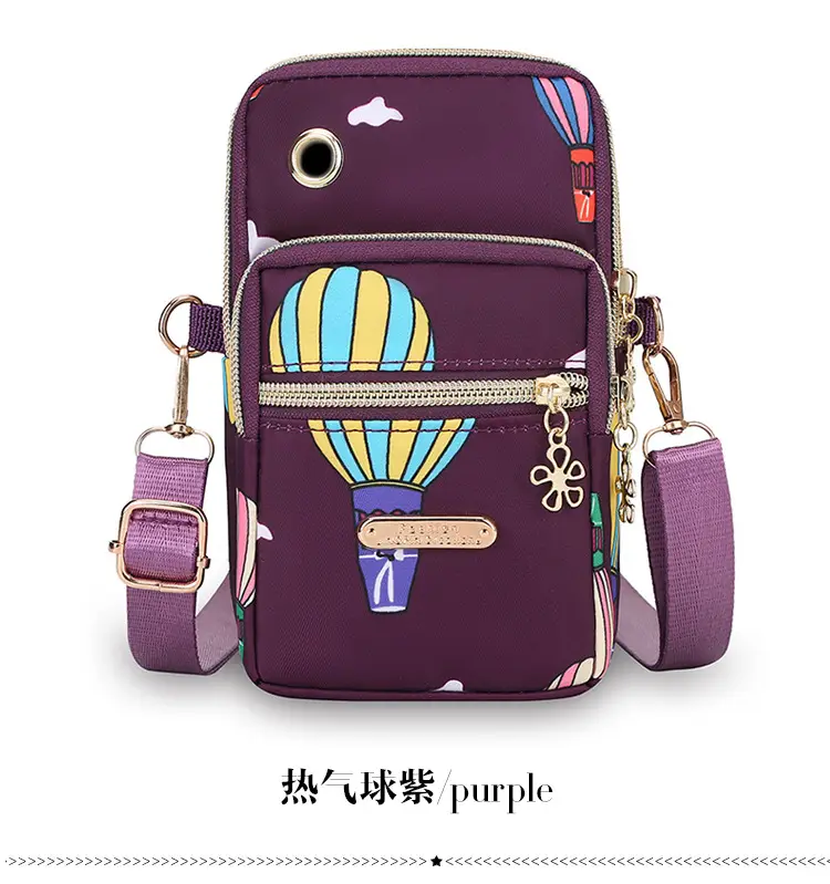 Purple Crossbody Phone Bag with Four Layers — feature 17