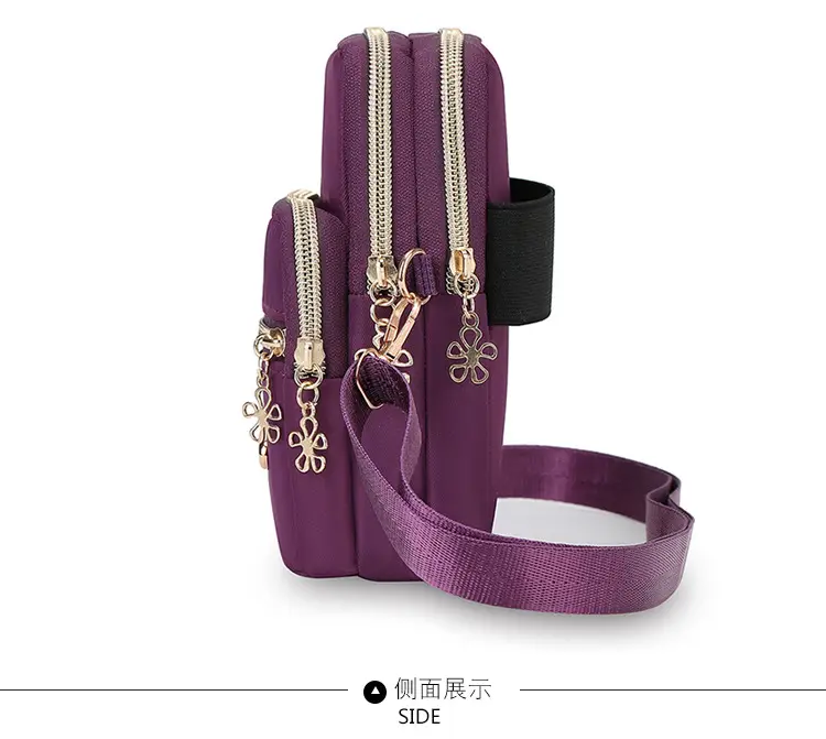 Purple Crossbody Phone Bag with Four Layers — feature 24