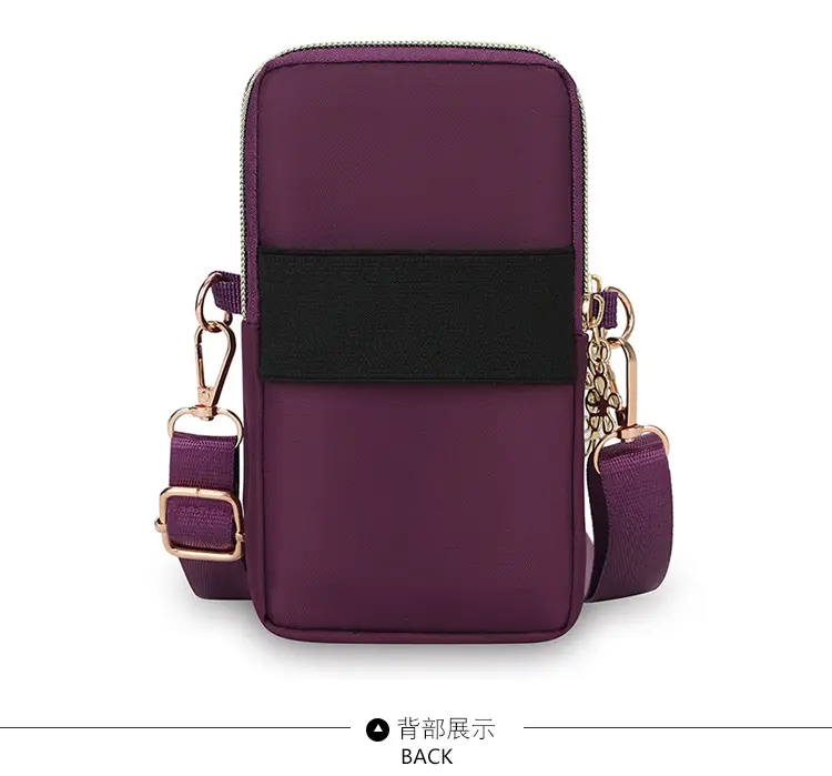 Purple Crossbody Phone Bag with Four Layers — feature 25