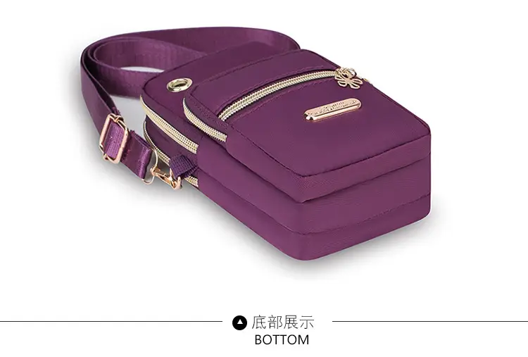 Purple Crossbody Phone Bag with Four Layers — feature 26