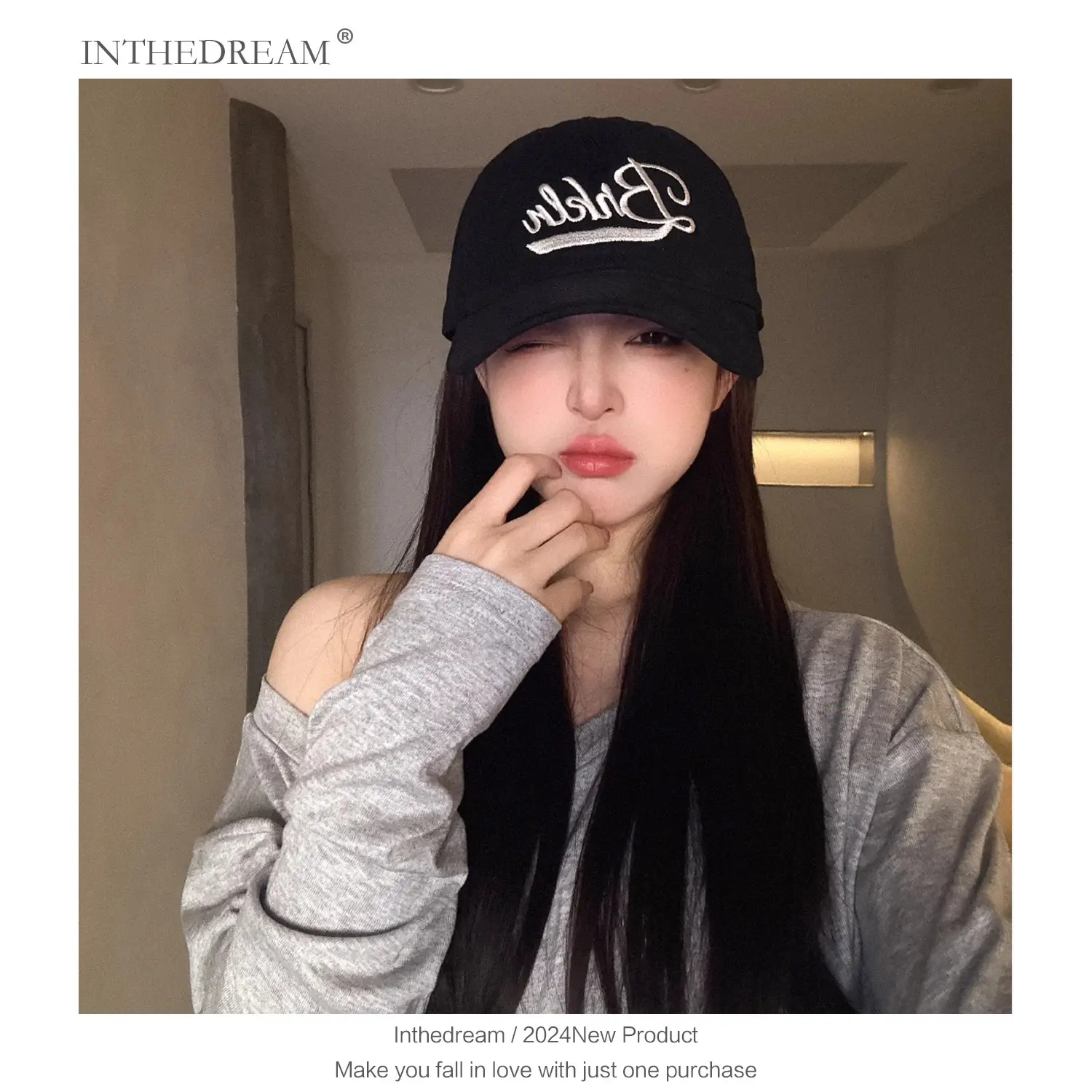 Women Embroidered Baseball Cap Brown 2025 Spring Summer - Image 7