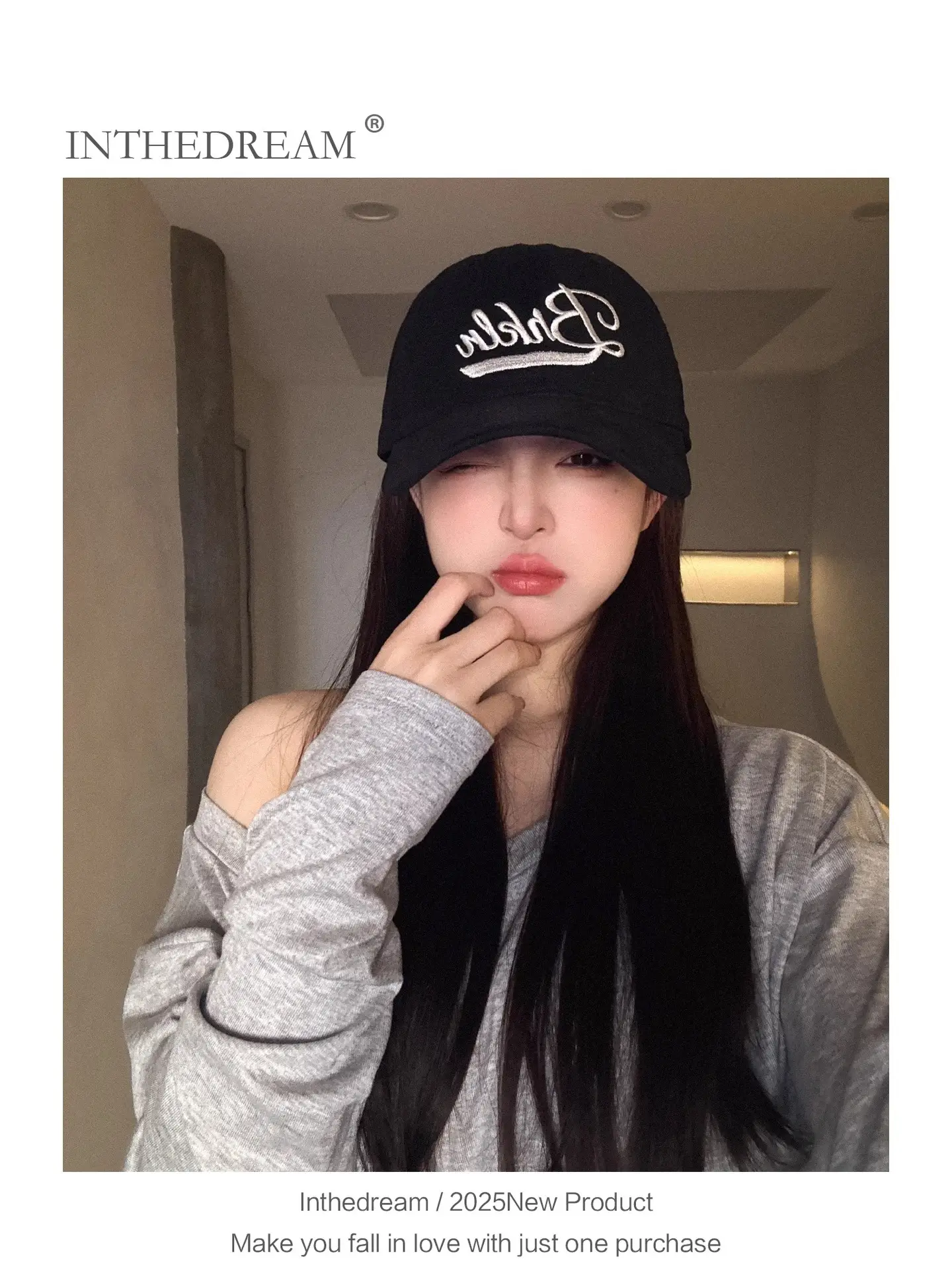 Women Embroidered Baseball Cap Brown 2025 Spring Summer — feature 1
