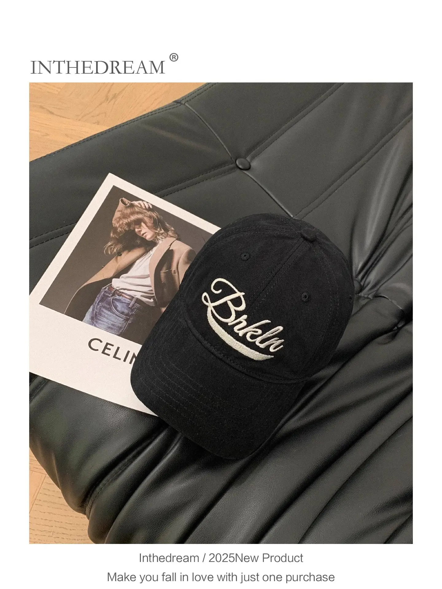 Women Embroidered Baseball Cap Brown 2025 Spring Summer — feature 10