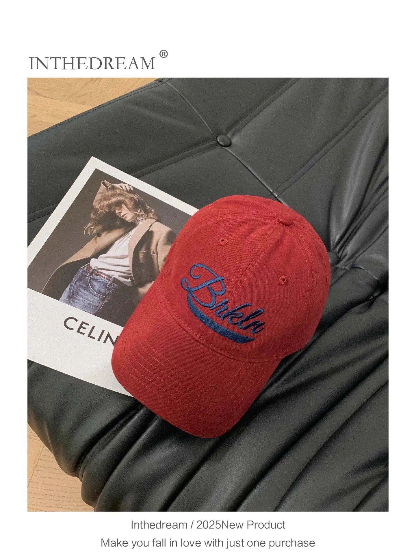 Women Embroidered Baseball Cap Brown 2025 Spring Summer — feature 13