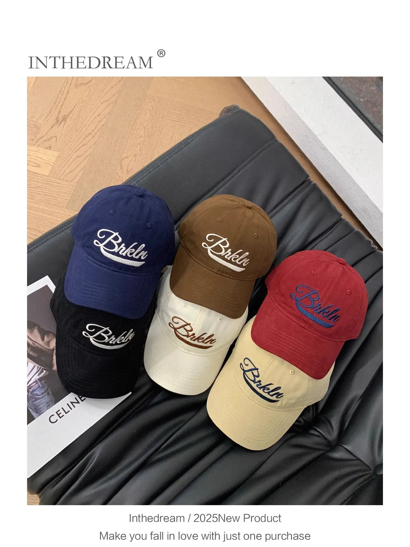 Women Embroidered Baseball Cap Brown 2025 Spring Summer — feature 4