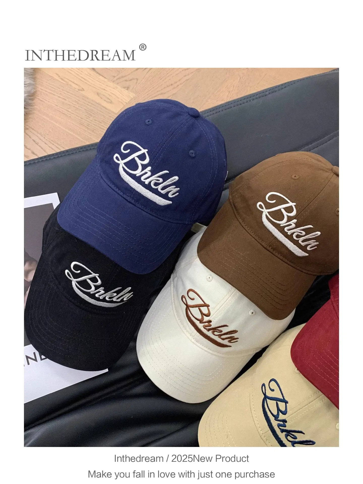 Women Embroidered Baseball Cap Brown 2025 Spring Summer — feature 5