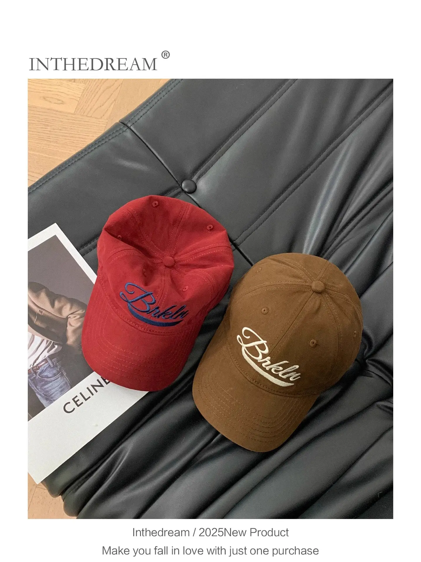 Women Embroidered Baseball Cap Brown 2025 Spring Summer — feature 6