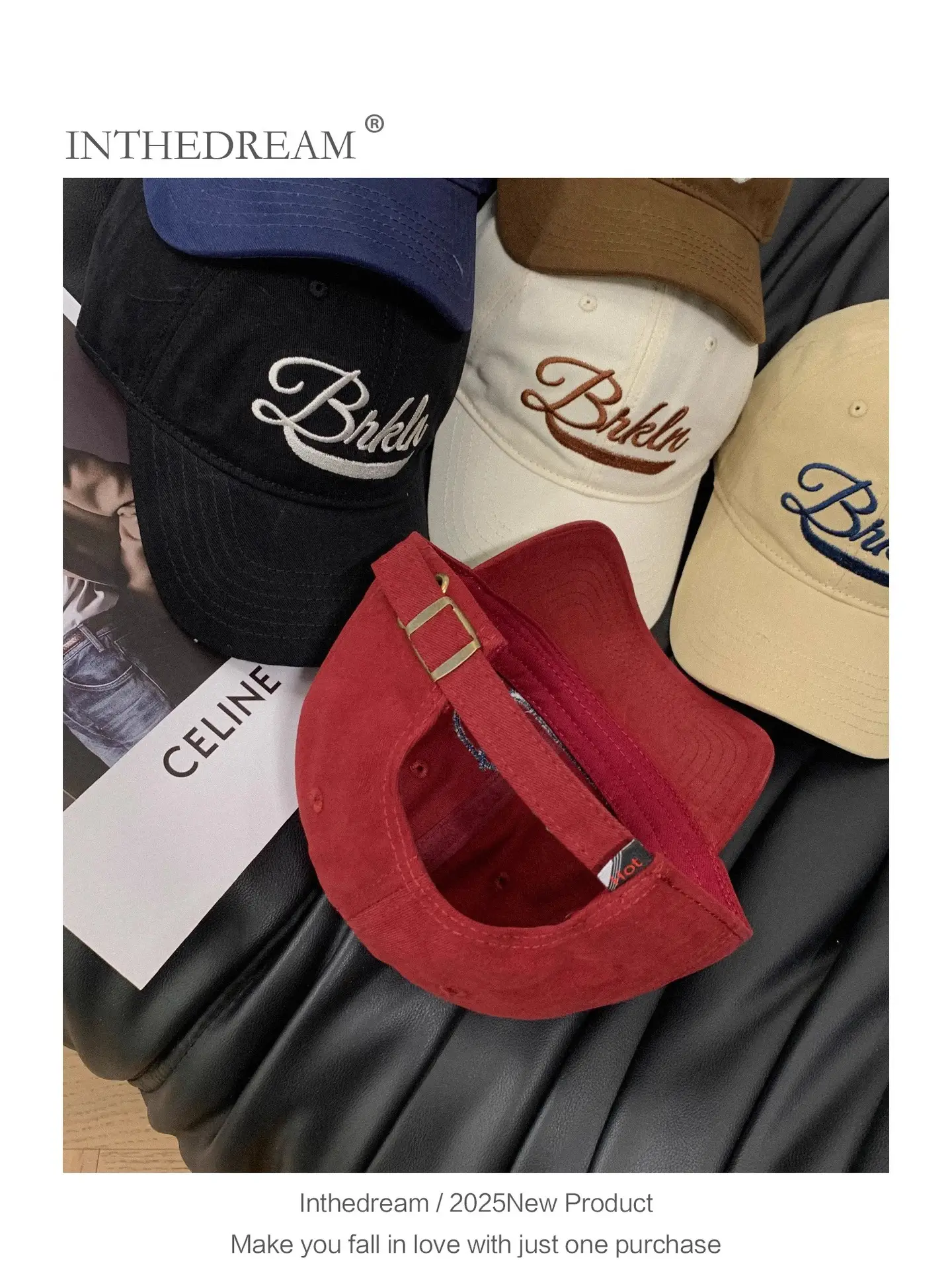 Women Embroidered Baseball Cap Brown 2025 Spring Summer — feature 7