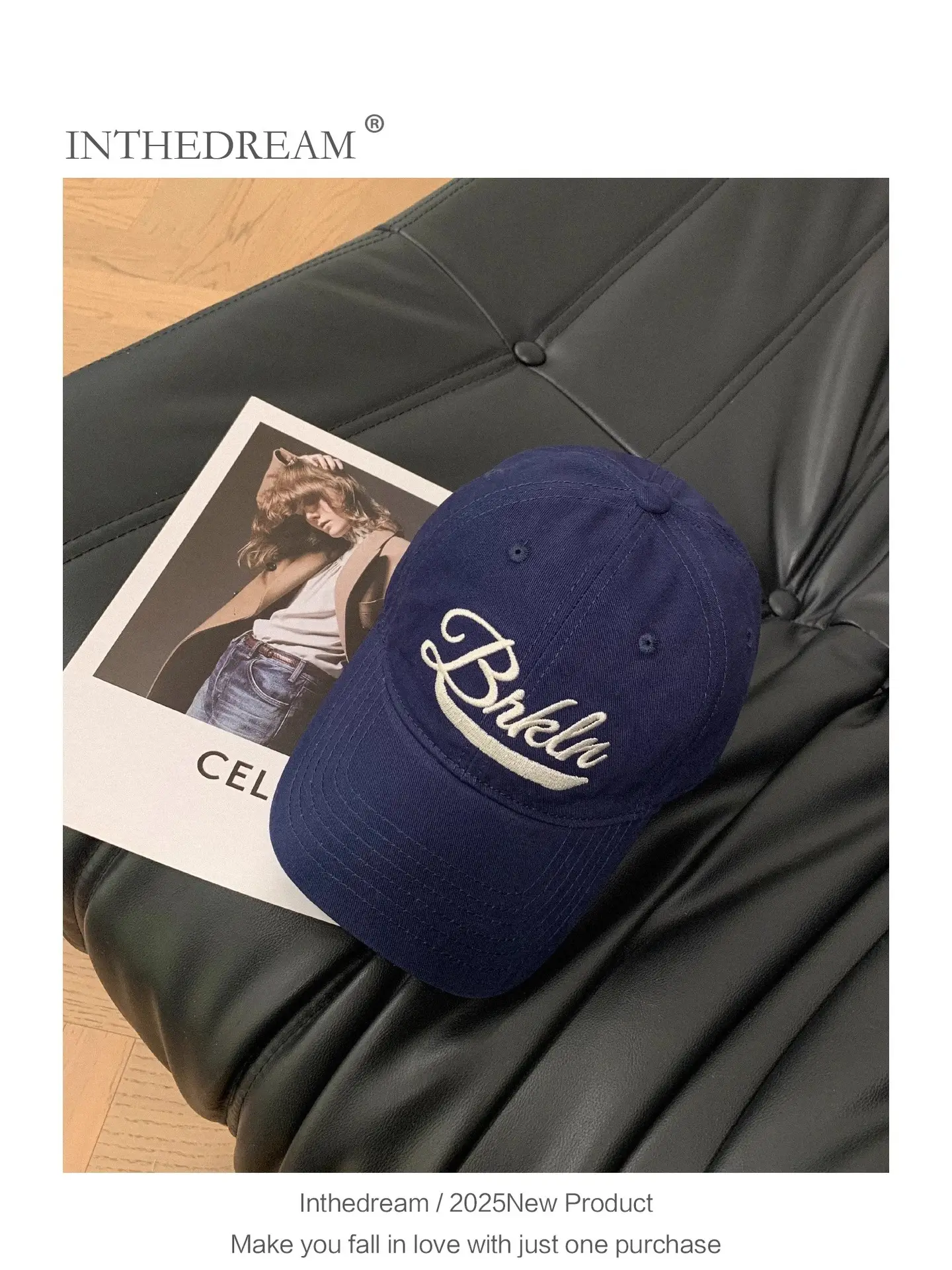 Women Embroidered Baseball Cap Brown 2025 Spring Summer - Image 2