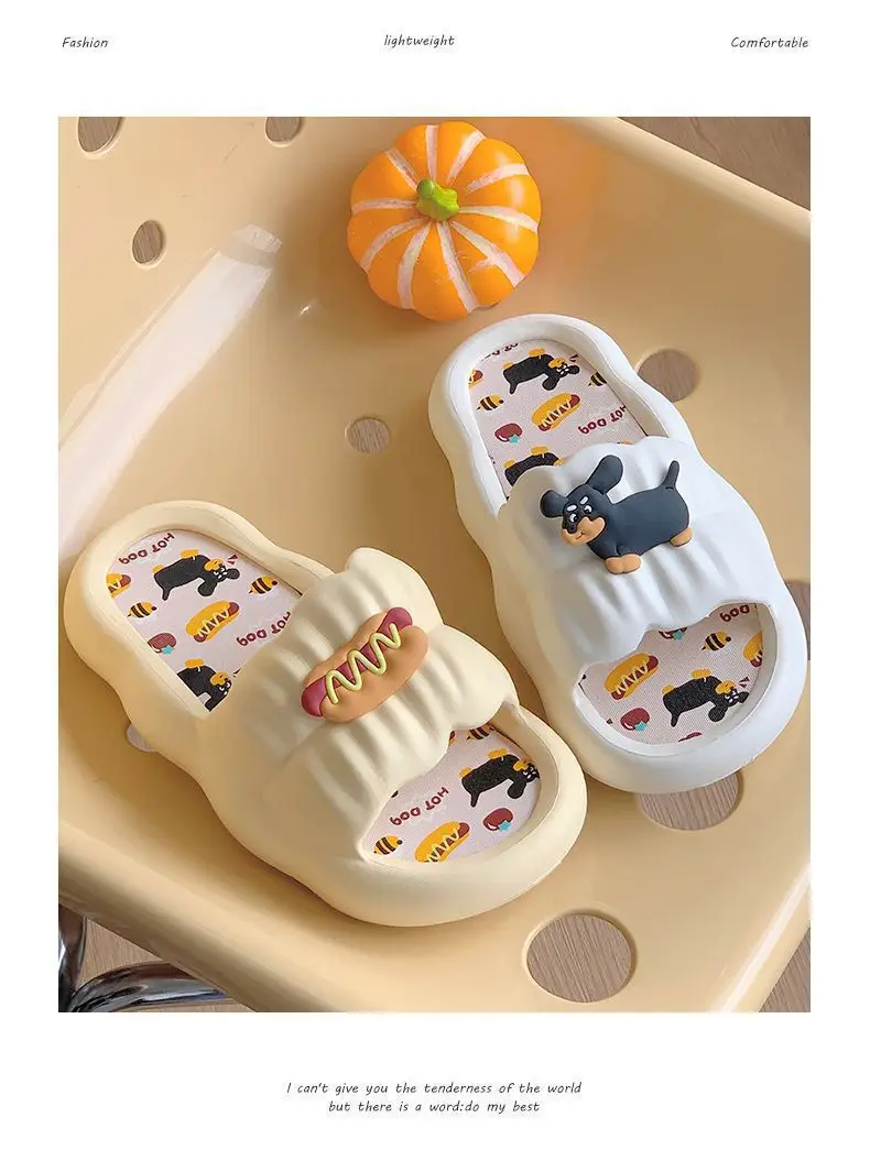 Women Cartoon Hot Dog Slip-On Slippers Summer — feature 7