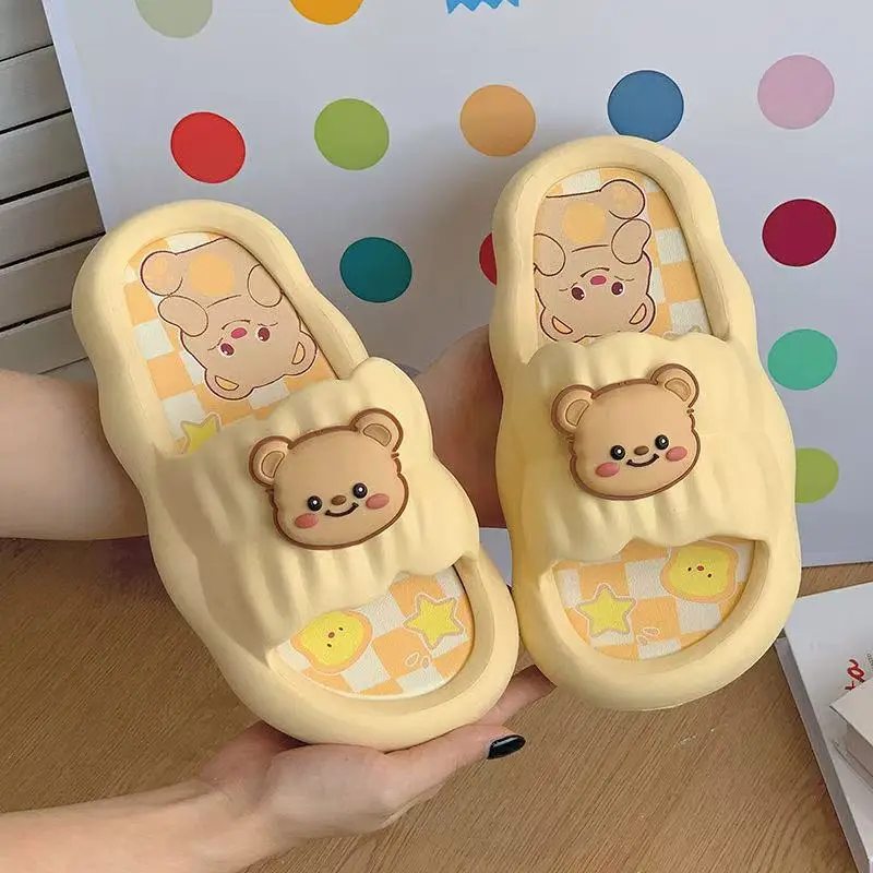 Women Cartoon Hot Dog Slip-On Slippers Summer