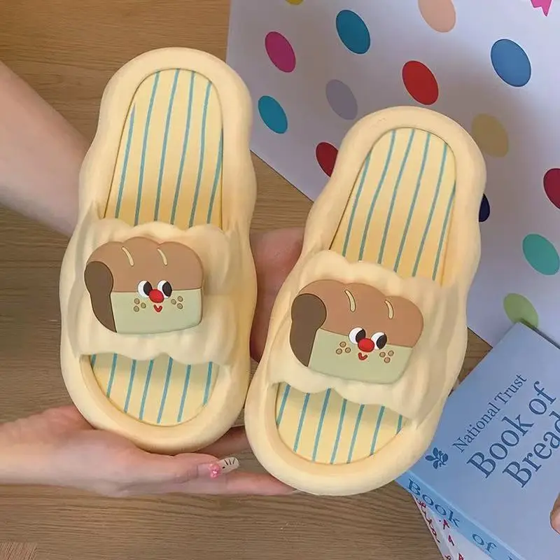 Women Cartoon Hot Dog Slip-On Slippers Summer