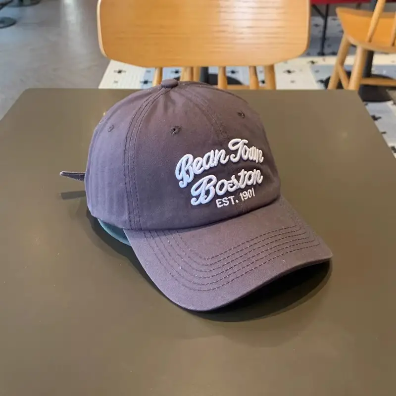 Bean Towel Boston Embroidered Cap for Men Women - Image 5