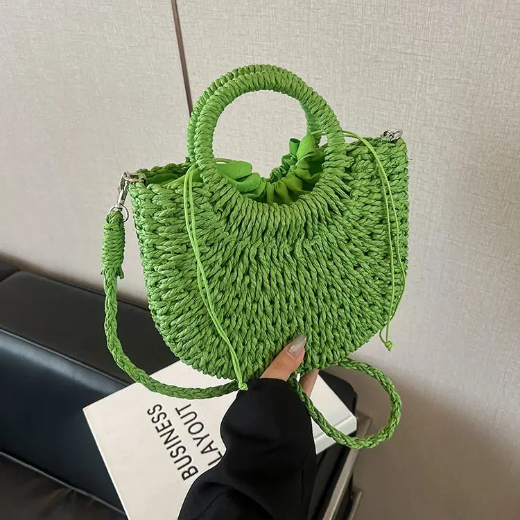 Straw Handbag for Women, Beige, Casual, Shoulder Bag — feature 18