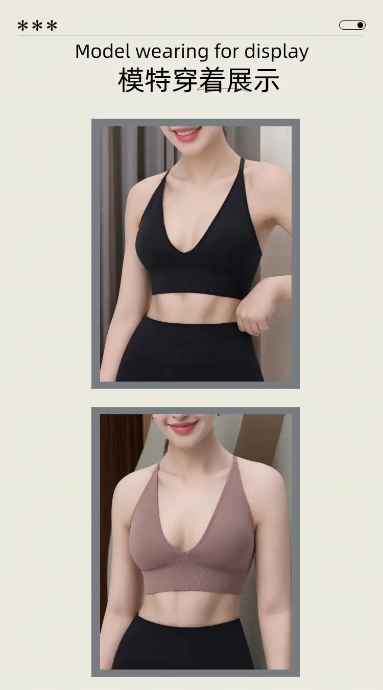 Black Cross Back Cup Wireless Bra Sleep Seamless — feature 5